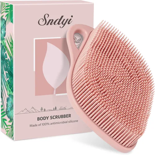 Vista 11 de Sndyi Exfoliante Corporal de Silicona Navideño, Edición Limitada Cepillo de Ducha en Forma de Hoja para Limpieza Suave y Exfoliación, Cepillo