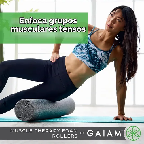 Vista 5 de Gaiam Restore - Rodillo de espuma, recuperación muscular, 36 pulgadas de largo High-Density EVA Foam Deep Tissue Massage Pre & Post-Workout