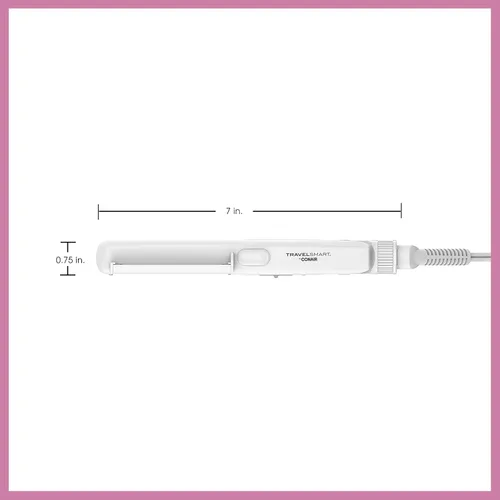 Vista 2 de Conair Travel Smart - Plancha y rizador de pelo, herramienta 2 en 1, alisador de pelo portátil y rizador de pelo en blanco