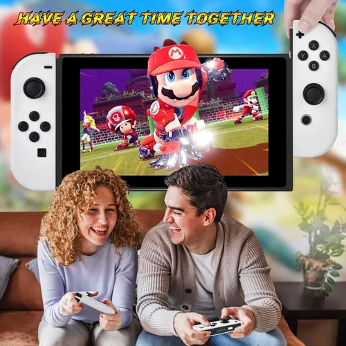 Vista 3 de SWTOTK Joypads - Controlador compatible con Nintendo Switch, controladores inalámbricos izquierdo y derecho Joypad con doble vibración, soporte