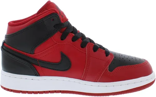 Vista 3 de Nike Air Jordan 1 Mid GS 'Lucky Green Laser Orange' Zapatillas BQ6931-101