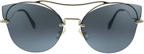 Vista 2 de Miu Miu Core Collection MU 52SS ZVN1A1 - Gafas de sol de metal dorado pálido con mariposa lente gris