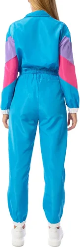 Vista 3 de Yisfri Conjunto de 2 piezas cortavientos de manga larga con cremallera frontal para mujer