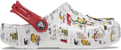 Vista 3 de Crocs Zuecos clásicos unisex para niños, BlancoMulticolor
