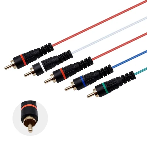 Vista 9 de BITFUNX Adaptador de cable de componentes NGC Soporta video componente (3RCA) y cable de audio (2RCA), adaptador de videojuegos Plug & Play sin