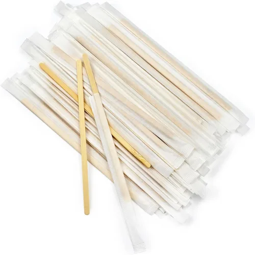 Vista 13 de 1000 unidades de palitos de café de bambú envueltos individualmente – Palitos para remover café de 5.5 pulgadas, palitos para remover para la barra