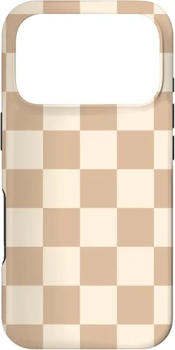 Vista 30 de Light Beige Classic Checkered Big Checkerboard Case for iPhone 17