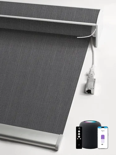 Vista 17 de SmartWings Persianas enrollables PoE, 1% de apertura, color beige Aventus 1% Apertura Beige
