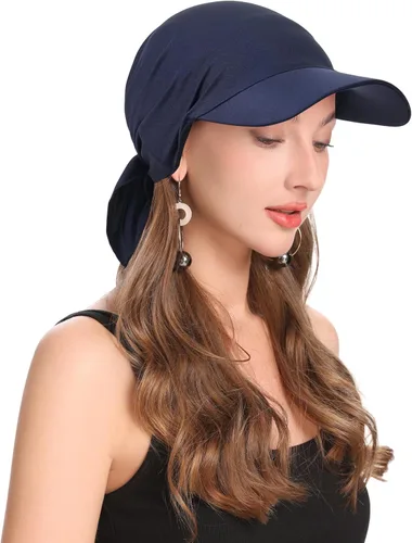 Vista 10 de ZLYC Gorro de quimioterapia de verano para mujer marrón (Plain Brown)