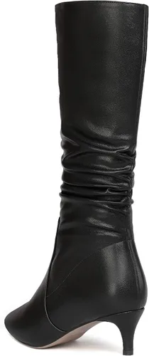 Vista 7 de WAYDERNS Womens Dating Solid Zip Pointed Toe Fashion Matte Kitten Low Heel Mid Calf Boots 2 Inch