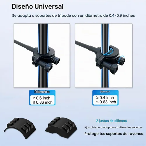 Vista 3 de JCWINY para soporte de micrófono Magsafe con soporte para teléfono, soporte flexible para teléfono con imanes súper para soportes de micrófono