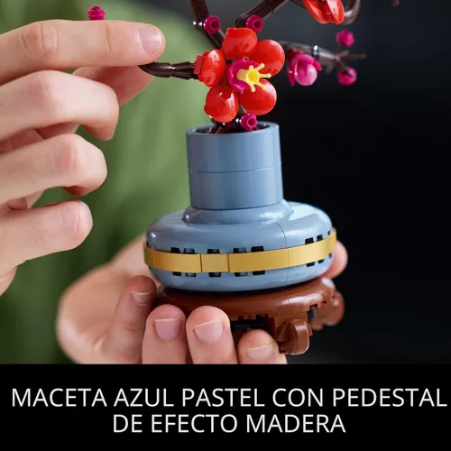 Vista 5 de LEGO Botanicals - Juegos de construcción de flores de ciruela artificiales para adultos - Flor artificial para centro de mesa de cena, decoración