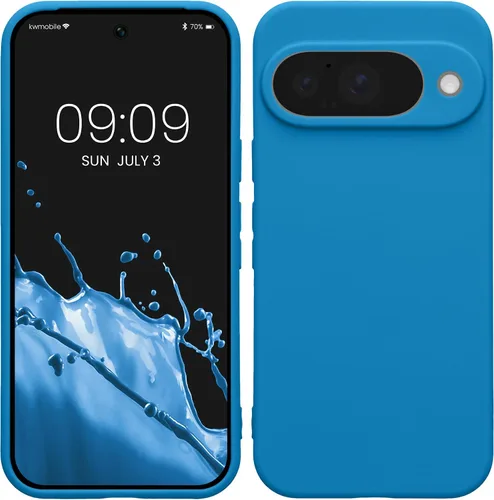 Vista 227 de kwmobile Funda compatible con Google Pixel 9 - Funda protectora delgada de TPU para teléfono - Acabado mate suave - Piedra antigua