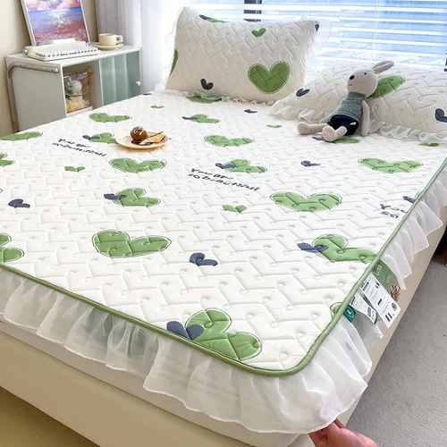 Vista 13 de Sábanas de bolsillo profundo, sábanas de látex de seda de hielo, fundas de colchón con estampado de dibujos animados agradables a la piel, con Gris