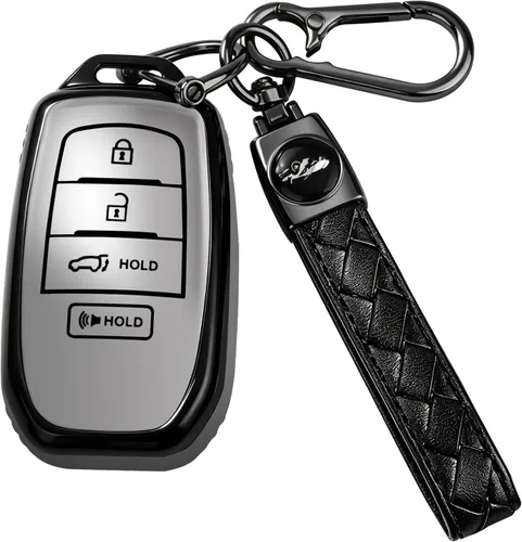 Vista 14 de Funda para llavero de Toyota con 3 botones (oro/negro)