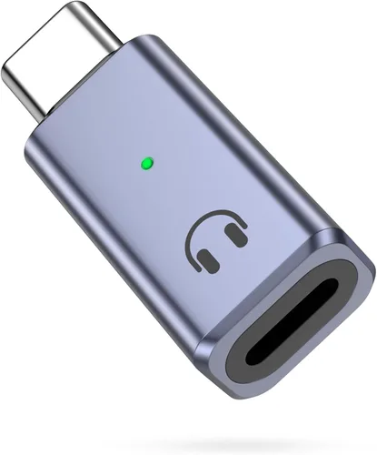 Vista 11 de MoKo Adaptador de audio Lightning a USB-C, no para micrófonos/carga/transferencia de datos, USB C macho a hembra, adaptador de auriculares Lightning