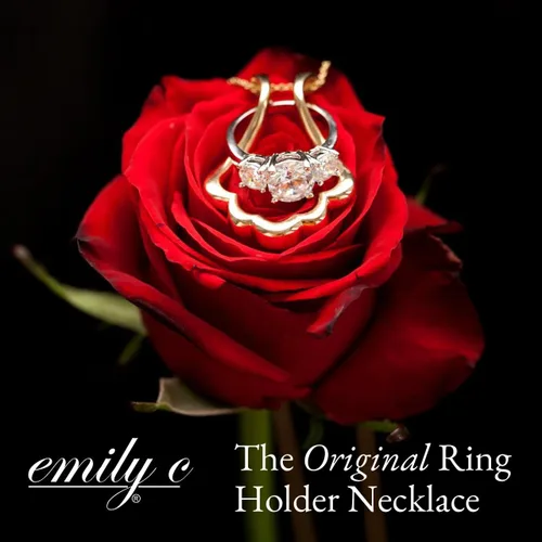 Vista 7 de Ring Holder Necklace - Sterling Silver Necklace with Gold Finish - Engagement Gift for Doctors & Nurses - Gold Jewelry for Mom or Grandmother