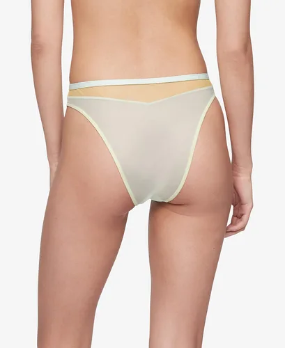 Vista 2 de Calvin Klein Tanga de cintura alta Ck One Sheer Pride para mujer, Arco iris