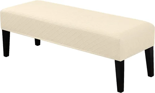 Vista 7 de Lebaley Funda Impermeable para Banco de Comedor Elástica Rectangular Protector de Asiento de Banco Funda Deslizable Extraíble Lavable Fundas