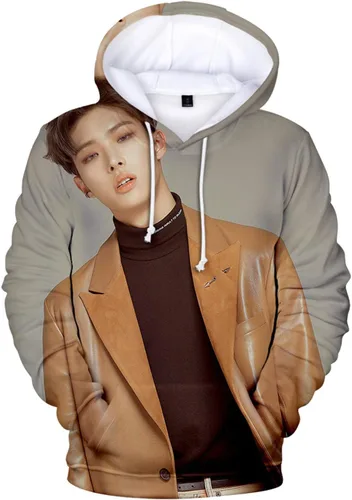Vista 9 de Xkpopfans Kpop ATEEZ Sudadera con capucha con estampado 3D del tesoro Wooyoung San Mingi