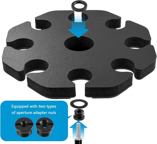 Vista 3 de Soporte universal para micrófono, bandeja antideslizante para soporte de micrófono, estudio y karaoke en casa