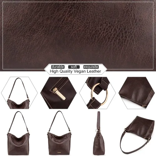 Vista 3 de Montana West Monederos de cuero vegano para mujer, bolsos de hombro y bolsos de mano para mujer