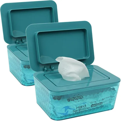 Vista 9 de Dispensador de toallitas húmedas para bebés, contenedor de toallitas húmedas de mayor capacidad, contenedor de toallitas para baño, mantiene