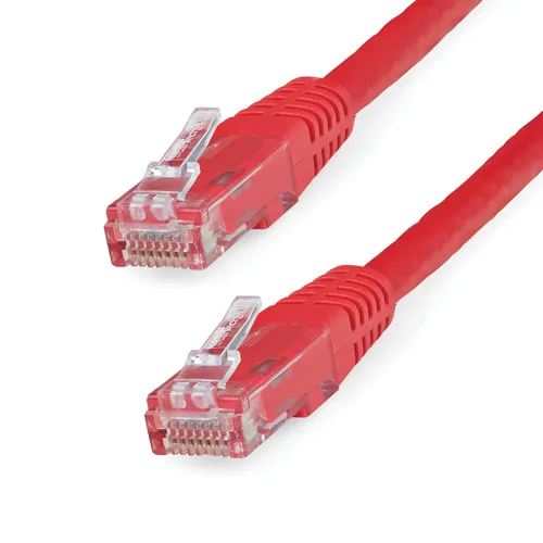Vista 47 de StarTech. com Cable Ethernet CAT6 de 1 pie – Cable Ethernet CAT 6 Gigabit negro -650MHz 100W PoE++ RJ45 UTP moldeado Categoría 6 Network/Patch Cord