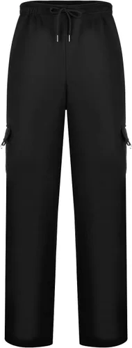 Vista 3 de Pantalones deportivos para hombre, ajuste holgado, pantalones deportivos para hombre, pantalones deportivos de ajuste holgado, con cordón y bolsillo