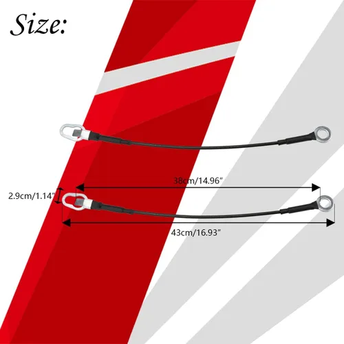 Vista 4 de RLB-HILON Cable de puerta trasera Compatible con Ford Ranger de 1993 a 2008 y Mazda B2300 B3000 B4000 de 1994 a 2007, 2 piezas, tiras de soporte