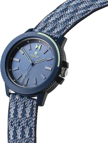 Vista 2 de MVMT El Ocean Plastic Reloj Unisex 38 MM Azul, Azul, Plástico Océano