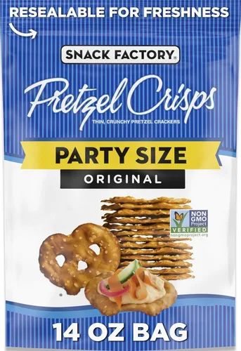 Vista 13 de Snack Factory Pretzel Crisps - Sabor original