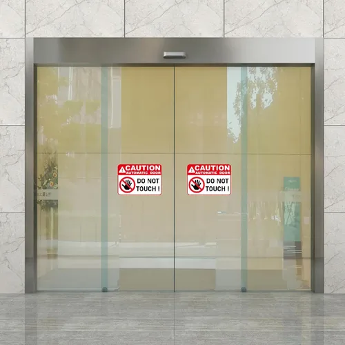 Vista 5 de CRASPIRE 5 calcomanías de seguridad de advertencia de 9.8 x 6.9 pulgadas con texto en inglés "Do Not Touch" ("Do Not Touch") de seguridad