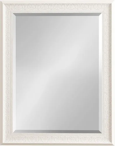 Vista 8 de Kate and Laurel Alysia - Espejo de pared rectangular con marco decorativo, 22.5 x 28.5 pulgadas, color blanco