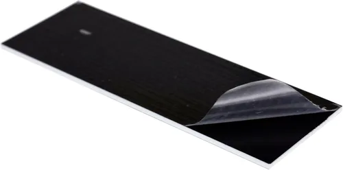 Vista 2 de Placas de grabado de aluminio anodizado en blanco, surtido de 15 piezas, 3 espesores, negro de doble cara