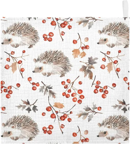 Vista 34 de Toallas de algodón para bebé, toallas de baño unisex para recién nacidos, toallitas naturales para piel delicada, 11.8 x 11.8 pulgadas, paquete de 5