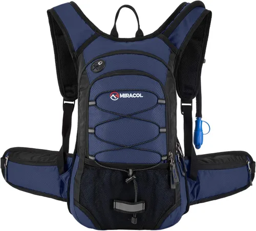 Vista 8 de Mochila de hidratación para senderismo con bolsa de agua - Miracol Bolsa de agua aislada con vejiga de 2L