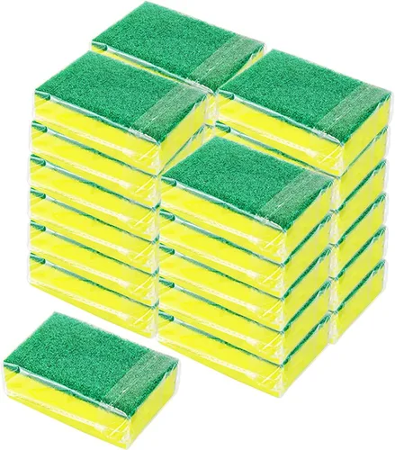Vista 8 de Esponjas de limpieza de cocina, esponjas de limpieza a granel, esponjas para lavar platos que no rayan, almohadilla para fregar, esponja para platos