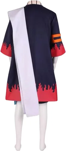 Vista 3 de Disfraz de cosplay de una pieza de Ace de anime Portgas D. Ace, chaqueta pantalón corto con sombrero, conjunto de trajes de Halloween para adultos