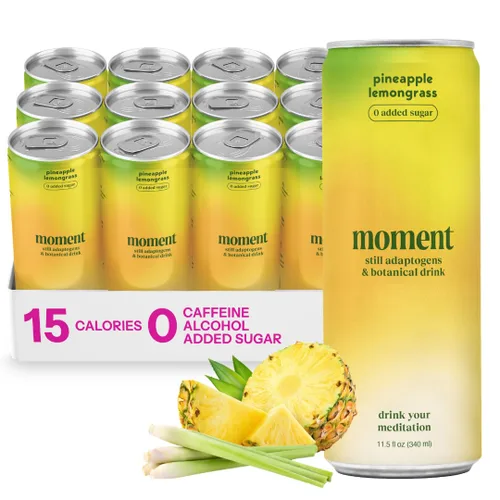 Vista 9 de Moment Adaptogen Drink (Shark Tank), bebidas no alcohólicas no carbonatadas, clásicas, L-teanina y ashwagandha para calma y claridad, 0 azúcar