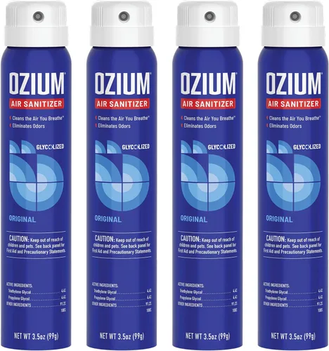 Vista 20 de Ozium Desinfectante de aire y eliminador de olores de 3.5 onzas para hogares, automóviles, oficinas y más, aroma a negro carbón, paquete de 2