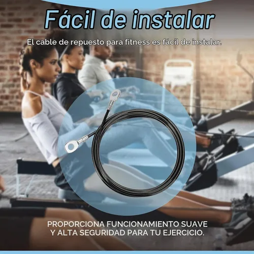 Vista 6 de Reemplazo de cable de polea de fitness para todos los modelos de gimnasio total 1000, 1500, 2000, 3000, XLS Up - Sistema de polea de cable ajustable