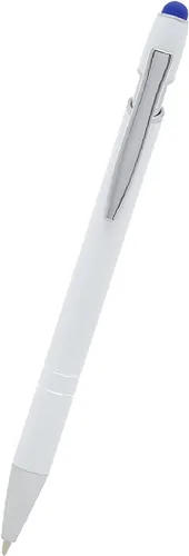Vista 4 de ExpressDesigns™ - Bolígrafos personalizados de alta calidad con lápiz óptico Blanco hermoso Bolígrafos personalizados con nombre impreso