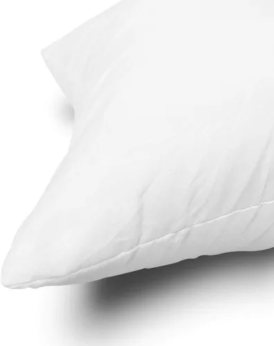Vista 7 de EDOW - Relleno de almohada ligera y suave de poliéster como alternativa al plumón - Almohada decorativa lavable a máquina. (Blanco, 14x14 pulgadas)