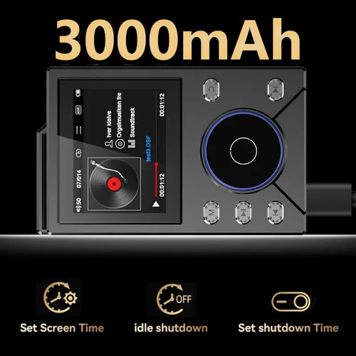 Vista 9 de Tangxi Reproductor de MP3 de alta fidelidad, reproductor de música de audio digital de alta resolución Bluetooth 5.4, reproducción DSD FLAC sin
