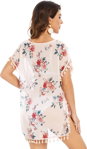Vista 5 de Tandisk Traje de baño de gasa para mujer, para cubrir el traje de baño