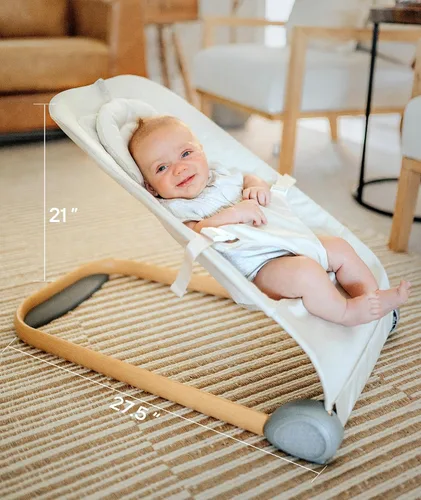 Vista 4 de Fodoss Moisés para bebés, asiento de gorila portátil para bebés, diseño ergonómico, moisés para bebés, color beige