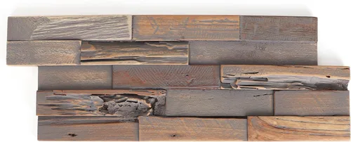 Vista 6 de Paneles de Pared 3D de Teca - Tablones de Madera - Paneles de Pared de Acento de Teca - Revestimiento de Pared - Tableros de Respaldo Shiplap