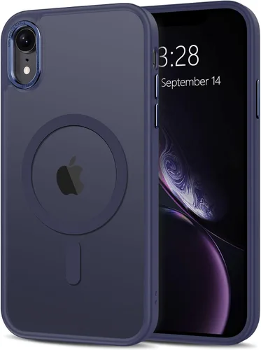 Vista 147 de Anuck - Funda magnética para iPhone 11 compatible con MagSafe, carcasa trasera mate translúcida dura, borde de TPU, delgada, resistente a impactos