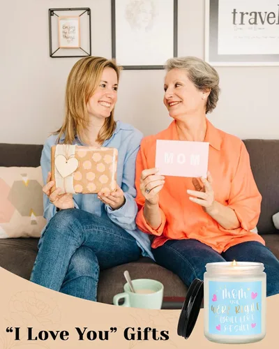 Vista 6 de M&SENSE Vela Aromática Mom You were Right, Regalos del Día de la Madre, Regalo del Día de Acción de Gracias para Madre de Hija e Hijo, Regalos